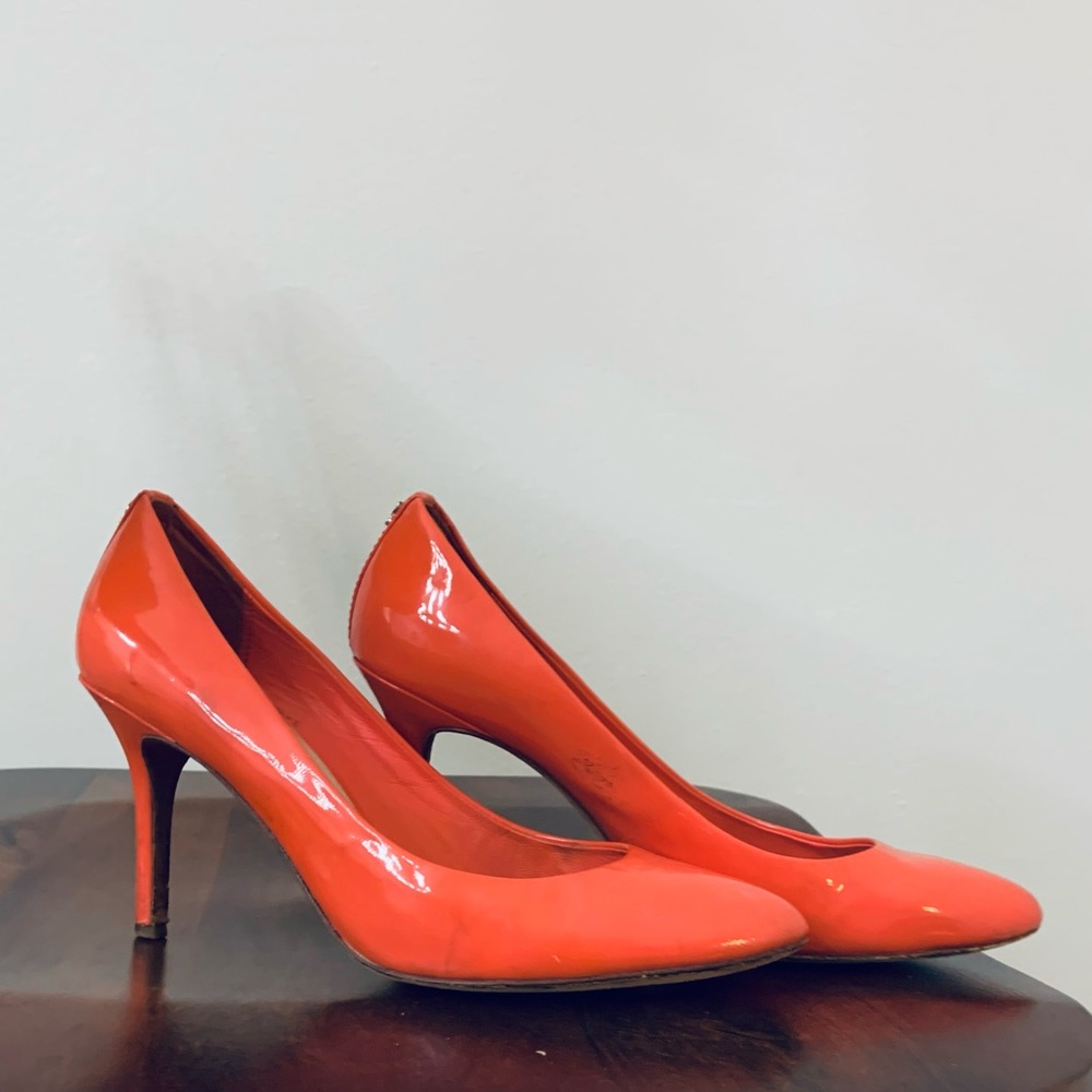 Coach Nala Coral Patent Leather Pumps